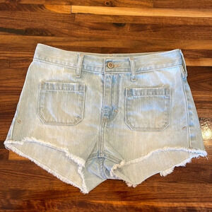 Hollister ladies jean shorts size one